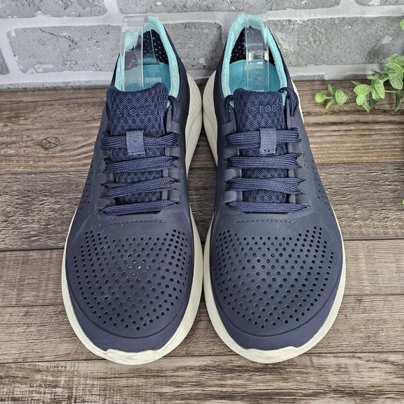 Crocs LiteRide Pacer Sneakers Womens 11 Navy Lightweight Comfort Shoes 205234 - Picture 4 of 10
